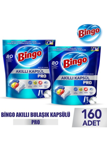 Akıllı Kapsül Pro Bulaşık Makinesi Deterjanı Tableti 160'LI