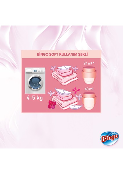 Bingo Soft Konsantre Çamaşır Yumuşatıcısı Manolya 1440 ml X 4 Adet