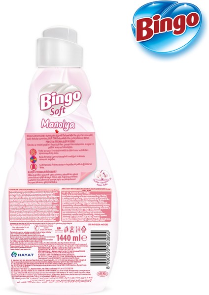 Bingo Soft Konsantre Çamaşır Yumuşatıcısı Manolya 1440 ml X 6 Adet