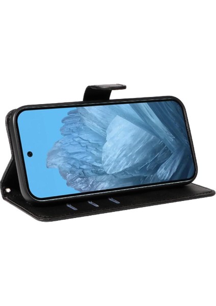 Kredi Kartı Yuvası Cüzdan Telefon Kılıfı Siyah ile Google Pixel 9 Için Filp Durumda (Yurt Dışından) modelleri