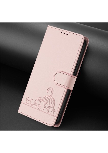 Realme C55 4g Kart Yuvası Tutucu Için Kickstand Kedi Rfıd Cüzdan Flip (Yurt Dışından)