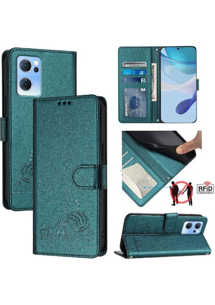 Oppo Bulmak Için Kılıf X5 Lite Cüzdan Kapak Çevirin Kedi Rfıd Kart Yuvası Tutucu (Yurt Dışından)