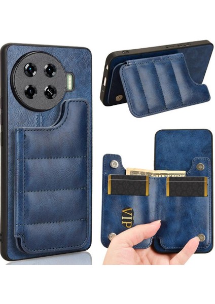 Tecno Spark Için Cüzdan Durumda 20 Pro Artı Kart Çanta Kart Yuvası Vegan Pu Cüzdan (Yurt Dışından)
