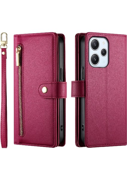 Xiaomi Poco M6 Pro Iş Için Flip Case Standı Cüzdan Çok Fonksiyonlu (Yurt Dışından)