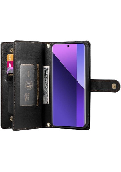 Xiaomi Redmi Not Için Flip Case 13 Pro Artı Standı Cüzdan Çok Fonksiyonlu (Yurt Dışından)