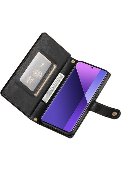 Xiaomi Redmi Not Için Flip Case 13 Pro Artı Standı Cüzdan Çok Fonksiyonlu (Yurt Dışından)