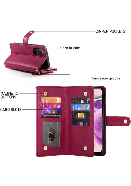 Xiaomi Redmi Not 11 Için Flip Case 4g Crossbody Kayış Iş Cüzdan (Yurt Dışından)