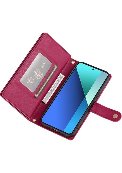 Xiaomi Redmi Not 13 Için Flip Case 4g Çok Fonksiyonlu Iş Cüzdan (Yurt Dışından)