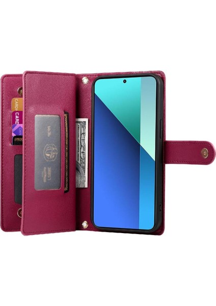 Xiaomi Redmi Not 13 Için Flip Case 4g Çok Fonksiyonlu Iş Cüzdan (Yurt Dışından)