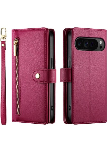 Google Piksel 9 Pro Xl Cüzdan Iş Standı Için Flip Case Crossbody Kayış (Yurt Dışından)