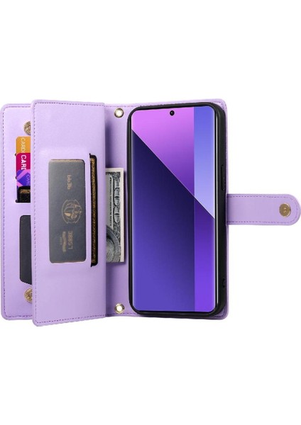 Xiaomi Redmi Not Için Flip Case 13 Pro Artı Standı Cüzdan Çok Fonksiyonlu (Yurt Dışından)