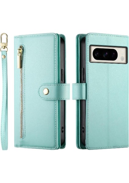 Google Piksel 8 Pro Iş Cüzdan Çok Fonksiyonlu Kayış Için Flip Case (Yurt Dışından)