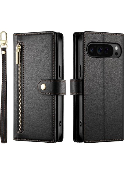 Google Piksel 9 Pro Xl Cüzdan Iş Standı Için Flip Case Crossbody Kayış (Yurt Dışından)