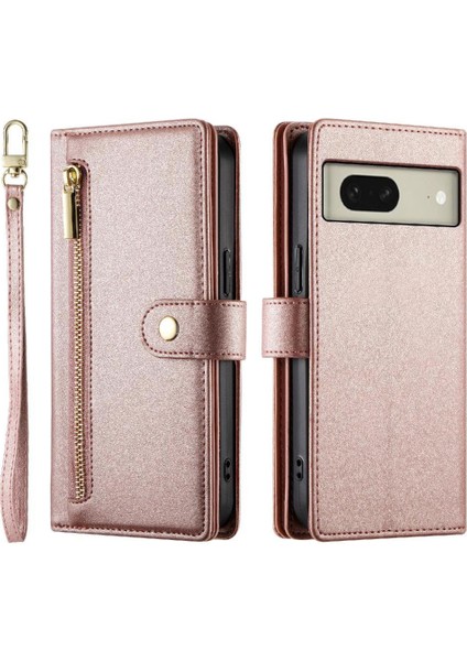 Google Piksel 8 Crossbody Kayış Standı Cüzdan Iş Için Flip Case (Yurt Dışından)