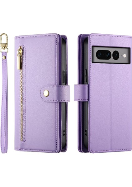 Google Piksel 7 Pro Crossbody Kayış Çok Fonksiyonlu Iş Için Flip Case (Yurt Dışından)
