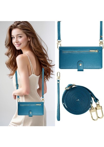 Google Piksel 7 Pro Crossbody Kayış Çok Fonksiyonlu Iş Için Flip Case (Yurt Dışından)