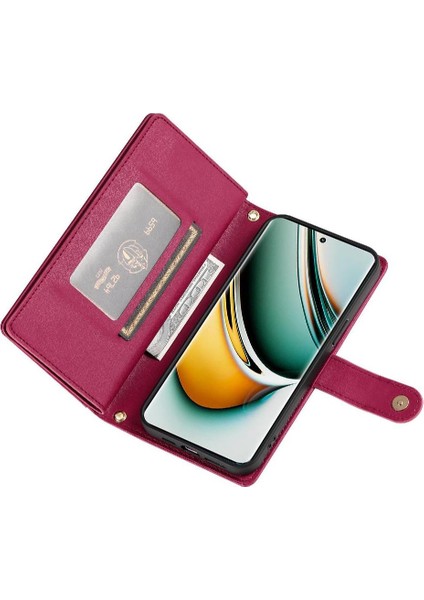 Realme 11 Pro Artı Crossbody Kayış Standı Için Flip Case Çok Fonksiyonlu (Yurt Dışından) modelleri