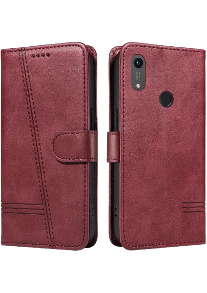 Huawei Y6 2019 Cüzdan Telefon Kılıfı Için Filp Durumda Preslenmiş Pu Deri ile (Yurt Dışından) modelleri