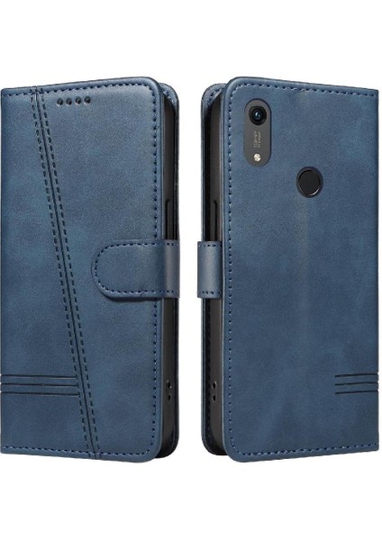 Huawei Y6 2019 Cüzdan Telefon Kılıfı Için Filp Durumda Preslenmiş Pu Deri ile (Yurt Dışından)