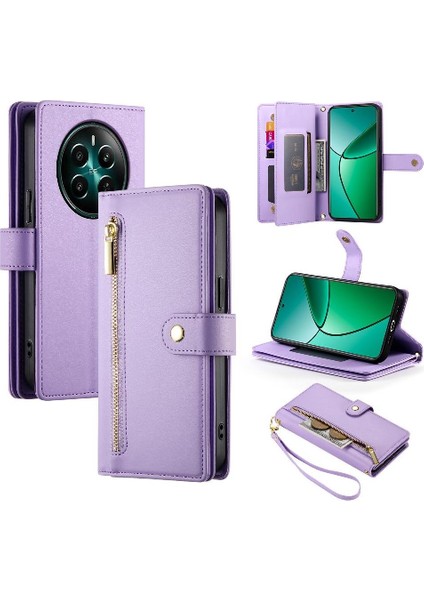 Realme 12 Artı Crossbody Kayış Standı Çok Fonksiyonlu Cüzdan Için Flip Case (Yurt Dışından) fırsatları