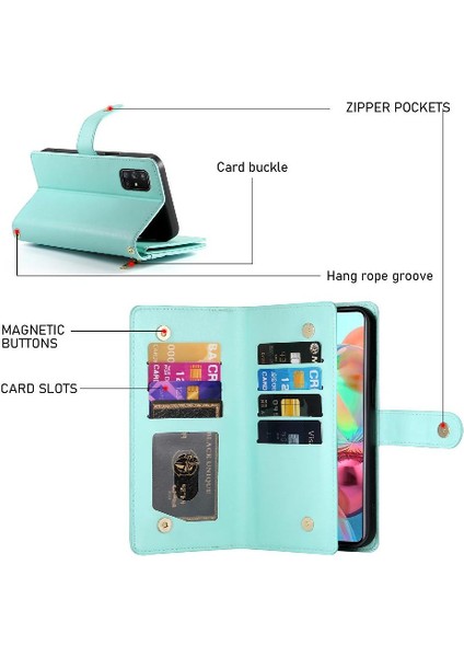 Samsung Galaxy A71 4g Cüzdan Iş Crossbody Kayış Standı Için Flip Case (Yurt Dışından) fiyatları