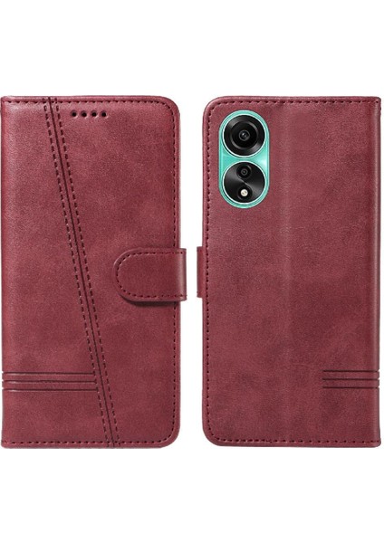 Oppo A78 4g Için Filp Durumda Ayrılabilir Siyah Bilezik Preslenmiş Pu Deri (Yurt Dışından) indirimleri