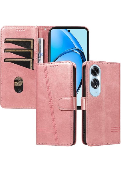 Oppo A60 4g Için Filp Durumda Kredi ile Pu Deri Cüzdan Telefon Kılıfı Preslenmiş (Yurt Dışından)