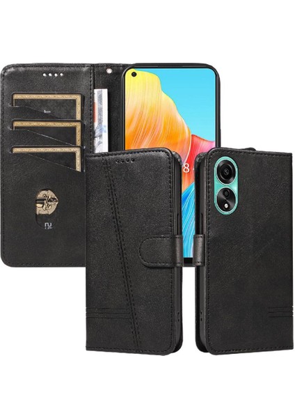 Oppo A78 4g Için Filp Durumda Ayrılabilir Siyah Bilezik Preslenmiş Pu Deri (Yurt Dışından) indirimleri