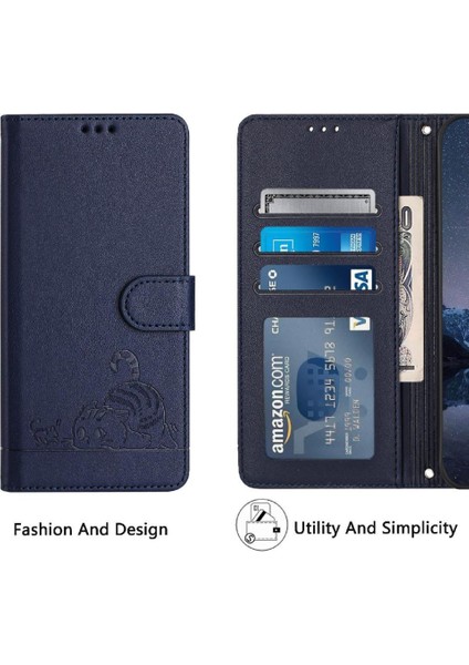 Realme Gt Neo 3 Için Kılıf Cüzdan Kapak Çevirin Kedi Rfıd Kart Yuvası Tutucu (Yurt Dışından)