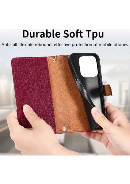 Xiaomi Poco F6 5g Darbeye Fermuar Cüzdan Aşk Deri Için Flip Case (Yurt Dışından)