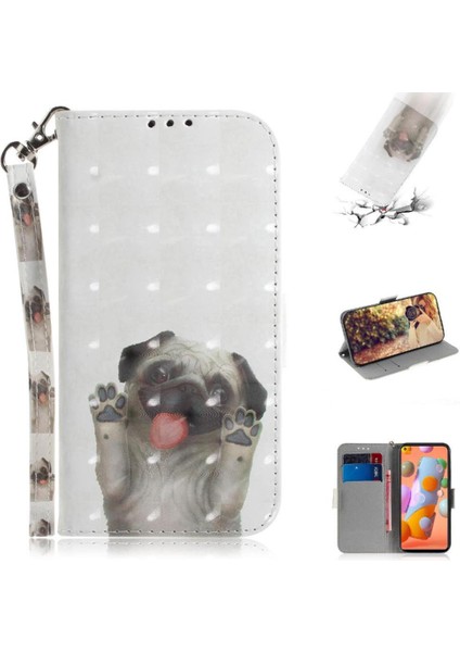Samsung Galaxy Samsung Lanyard Pu Deri Kart Için 3D Boyalı Koruyucu Kılıf (Yurt Dışından)
