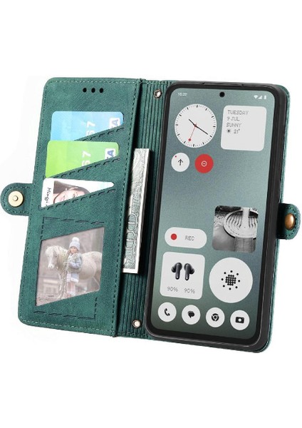 Nothing Flip Case Cmf Telefon 1 Deri Kılıf Kapak Kapak Cüzdan Basit (Yurt Dışından)