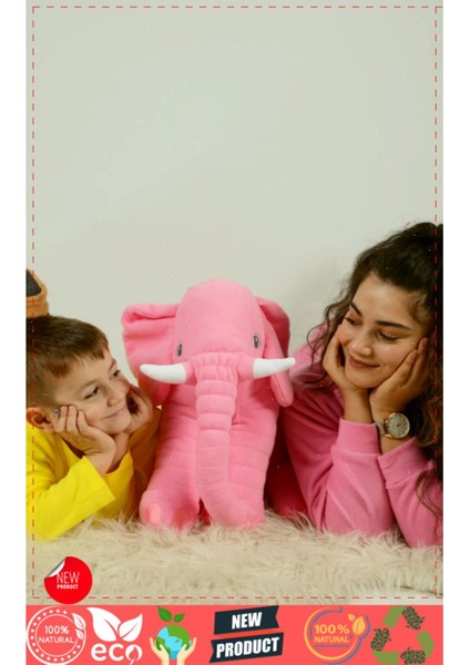 Pelus Oyuncak Kiz Erkek Cocuk Oyuncak Ayı Oyuncak 75 cm Uyku Arkadaşım Uyku Fili - 85 cm - Pembe - 3+ Yaş - Türkçe - Hayır - Hayır