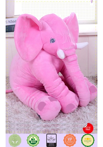 Pelus Oyuncak Kiz Erkek Cocuk Oyuncak Ayı Sevgililer Günü Eş Sevgili Hediye Sevimli Peluş Fil - 85 cm - Pembe - 1+ Yaş - Türkçe - Hayır - Hayır