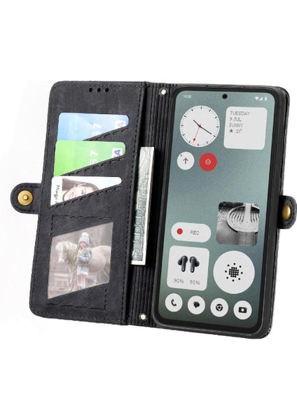 Nothing Flip Case Cmf Telefon 1 Deri Kılıf Kapak Kapak Cüzdan Basit (Yurt Dışından)
