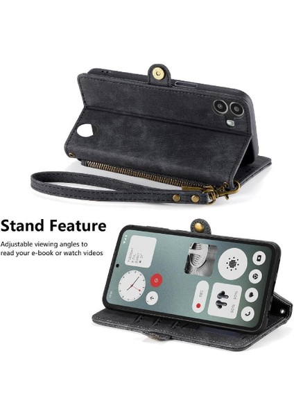 Nothing Flip Case Cmf Telefon 1 Deri Kılıf Kapak Kapak Cüzdan Basit (Yurt Dışından)