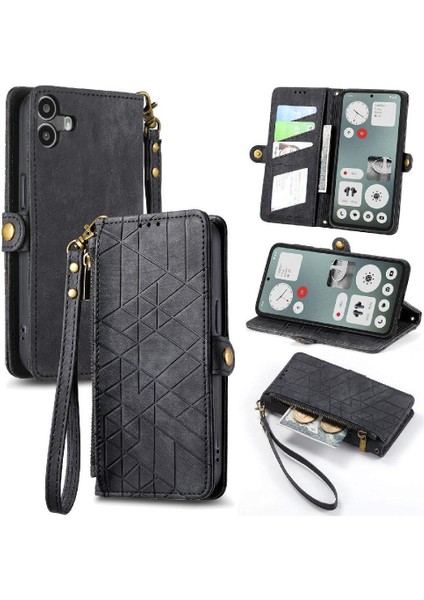 Nothing Flip Case Cmf Telefon 1 Deri Kılıf Kapak Kapak Cüzdan Basit (Yurt Dışından)