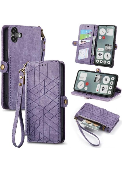 Nothing Flip Case Cmf Telefon 1 Deri Kılıf Kapak Kapak Cüzdan Basit (Yurt Dışından)