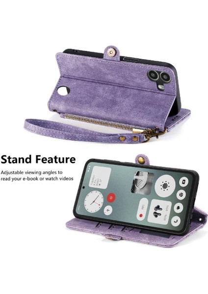 Nothing Flip Case Cmf Telefon 1 Deri Kılıf Kapak Kapak Cüzdan Basit (Yurt Dışından)