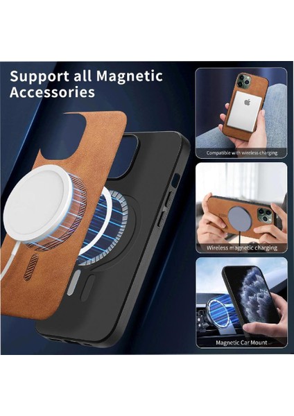 IPhone 11 Için Kılıf Pro Max Kablosuz Şarj Ince Magsafe Araba Bağlar (Yurt Dışından)