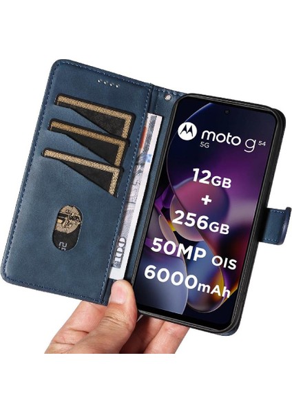 Motorola Moto G54 5g Ayrılabilir Siyah Bilezik Için Filp Durumda Preslenmiş Pu (Yurt Dışından) modelleri