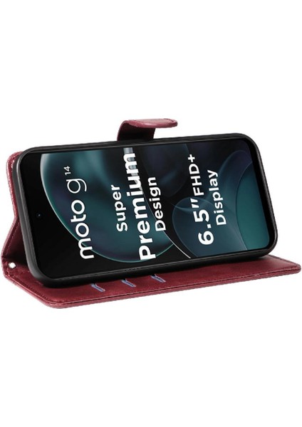 Motorola Moto G14 4g Cüzdan Telefon Kılıfı Için Filp Durumda Ayrılabilir Siyah ile (Yurt Dışından) fırsatları