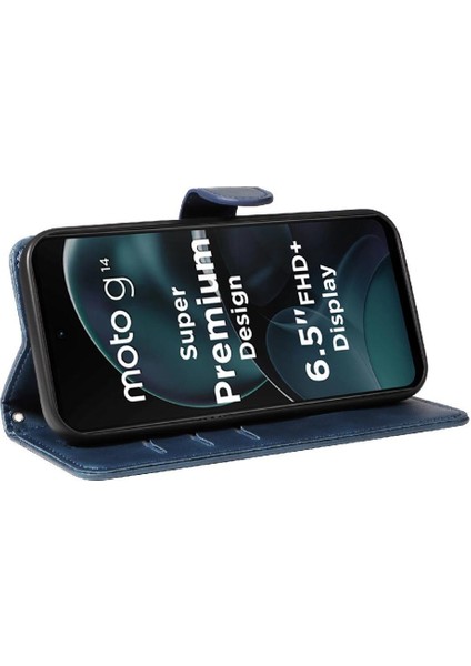 Motorola Moto G14 4g Cüzdan Telefon Kılıfı Için Filp Durumda Ayrılabilir Siyah ile (Yurt Dışından) fiyatları