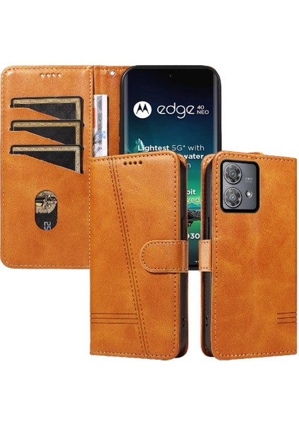 Motorola Edge 40 Neo Için Kredi Kartı Yuvası ile Ayrılabilir Siyah (Yurt Dışından)