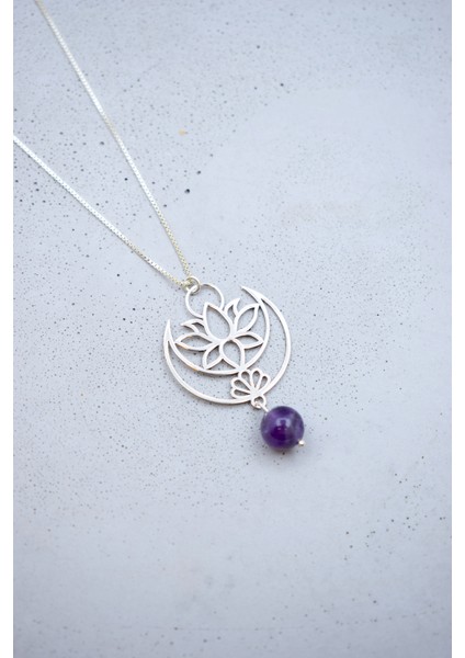 Doğal Taşlı Gümüş Kolye fiyatları