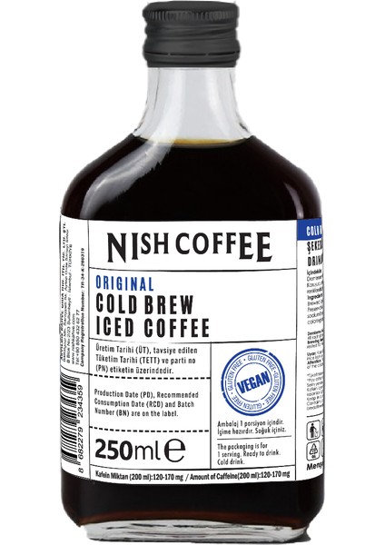 Nish Kahve Nish Cold Brew 250 ml Cam Şişe