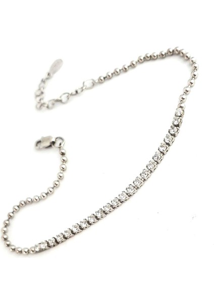 Italyan 925AYAR Gümüş Zirkon Taş Detaylı Zarif Şık Bileklik fiyatları