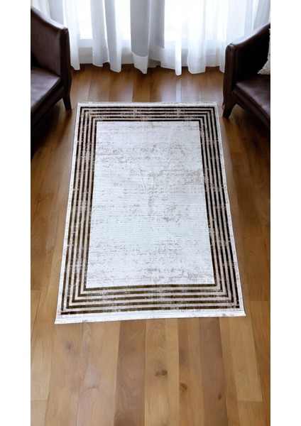 Beyaz Elegans Modern Halı 3 Çerçeveli Halı - BT-N-406