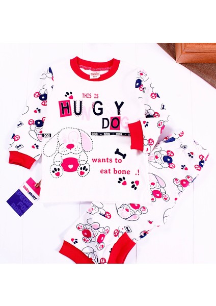 9-12-18-24 Ay Hungry Kız Çocuk Pijama Takımı Fuşya