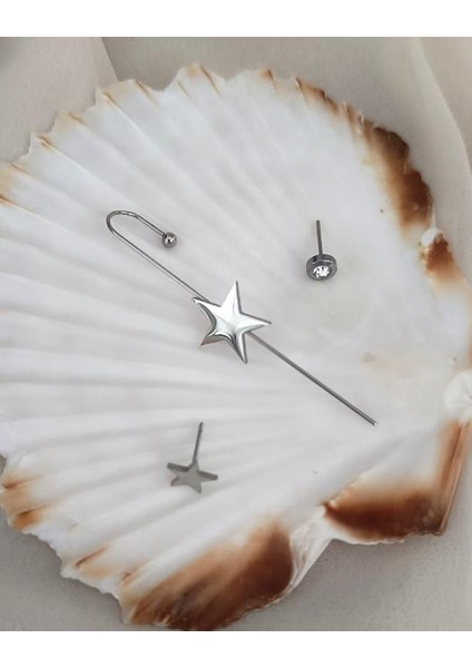 Kıkırdak Küpe Set Kararmaz Çelik 316L Lüks Kadın Küpe 16990 fiyatları